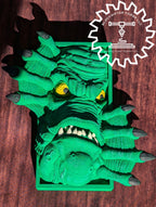 Swamp Creature Merman Monster 3D Printed Book Nook- Miniatures of Madness- It Came from Beneath the Sea!