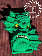 Swamp Creature Merman Monster 3D Printed Book Nook- Miniatures of Madness- It Came from Beneath the Sea!