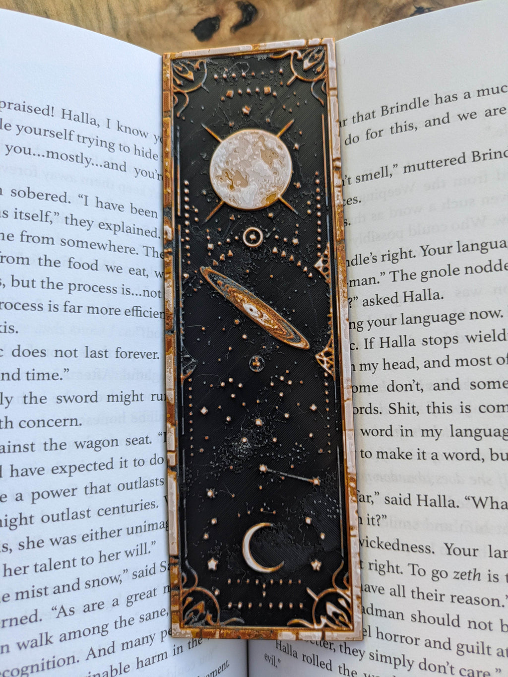 Celestial Bookmarks- Cosmic Designs - Lunar Phases Bookmark