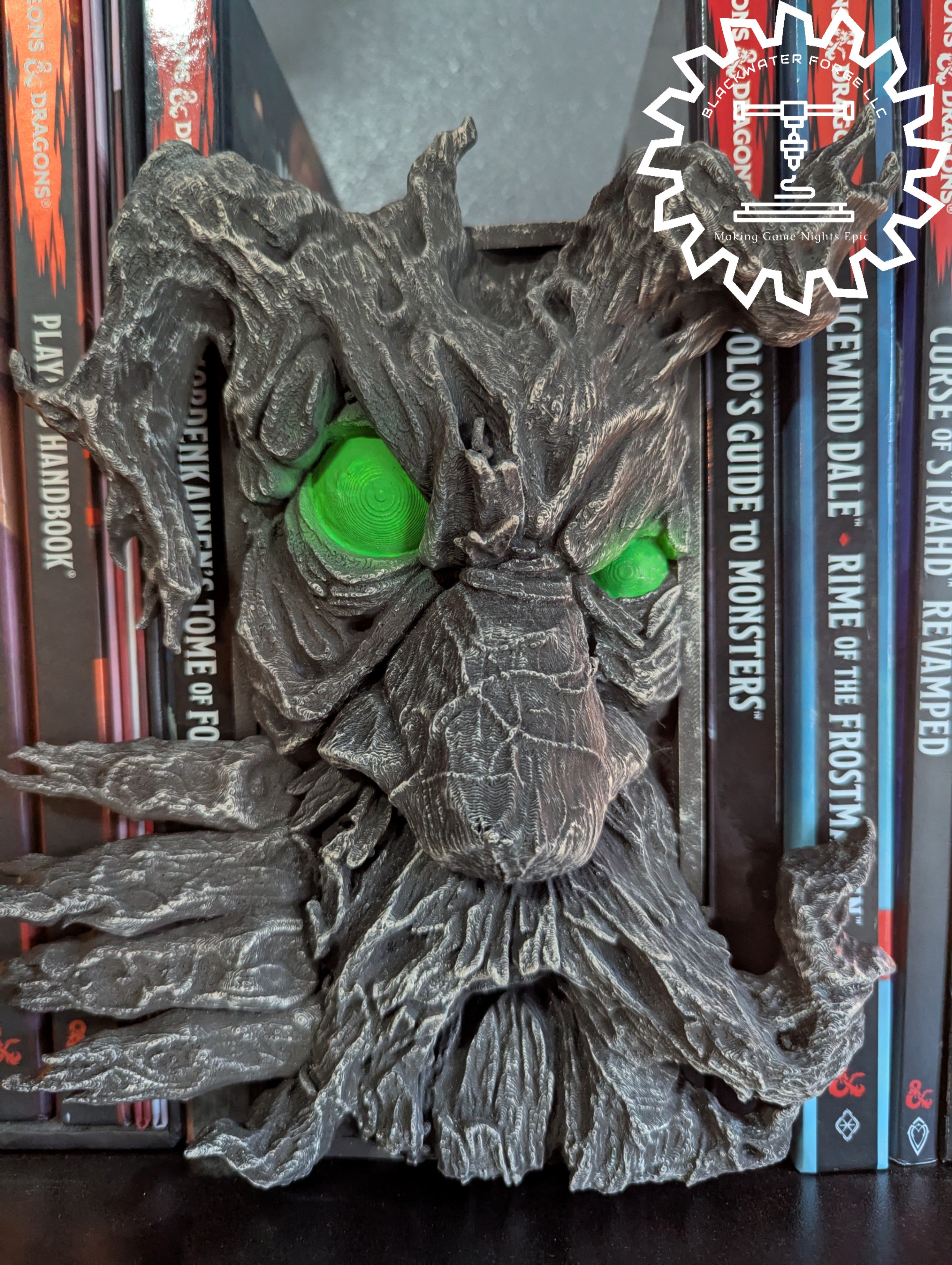 Treant 3D Printed Book Nook- Miniatures of Madness- Bring your bookshelf to life with the Treant Book Nook!