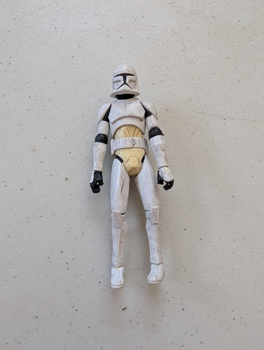 Clone Trooper Star Wars Clone Wars Classic White Animated Dirty(Vintage, Action Figure, Missing parts/accessories, Collectable, Toy)