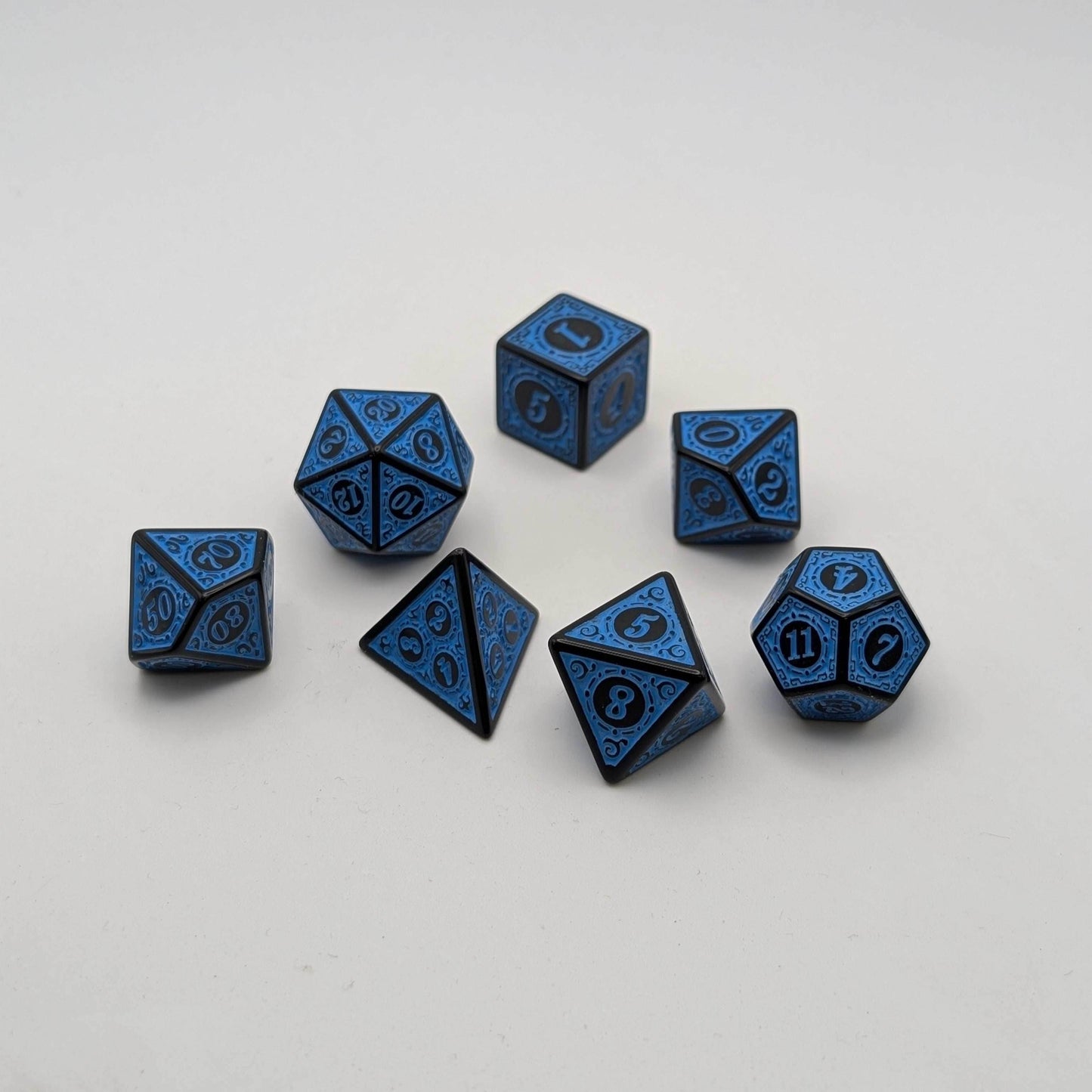 Enchanted Seas - 7 Piece DnD Dice Set | Acrylic RPG Gaming Dice - 