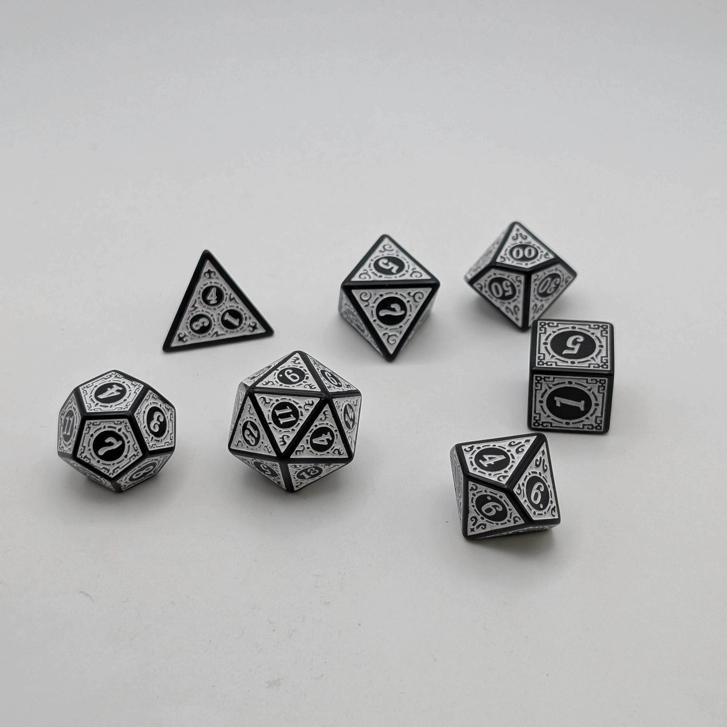 Enchanted Zen - 7 Piece DnD Dice Set | Acrylic RPG Gaming Dice - 