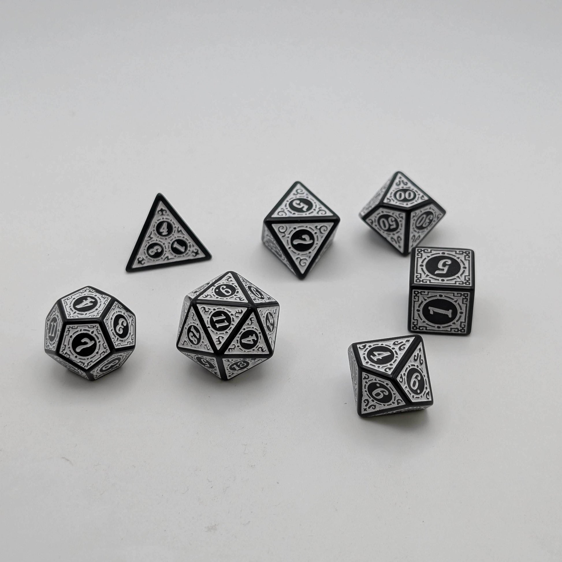 Enchanted Zen - 7 Piece DnD Dice Set | Acrylic RPG Gaming Dice - 