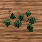 Enchanted Ent - 7 Piece DnD Dice Set | Acrylic RPG Gaming Dice - 