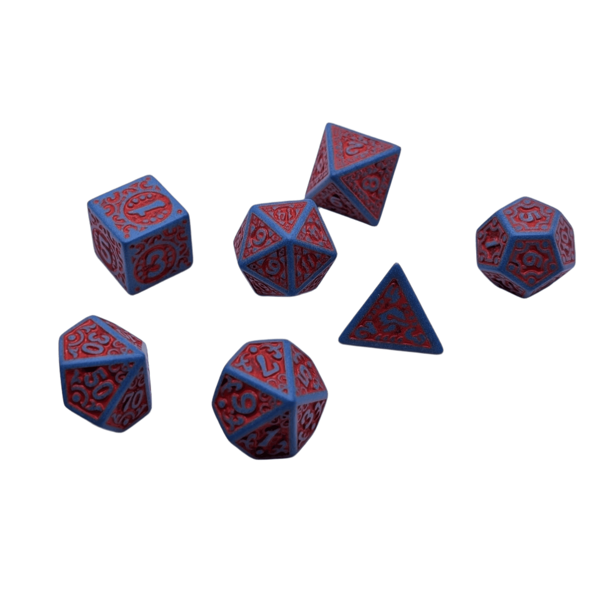 Enchanted Hero - 7 Piece DnD Dice Set | Acrylic RPG Gaming Dice - 