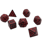 Enchanted Demon - 7 Piece DnD Dice Set | Acrylic RPG Gaming Dice - 