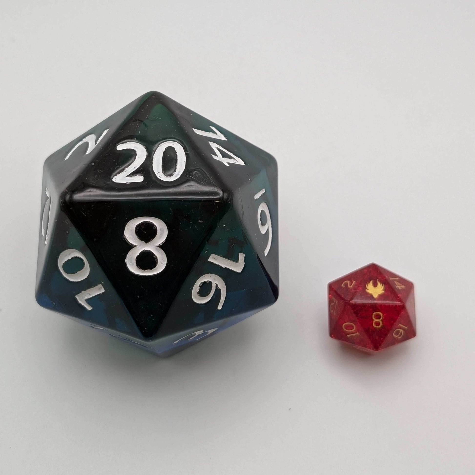 Chonk D20 - 55mm Titan sized D20 - White Pearl