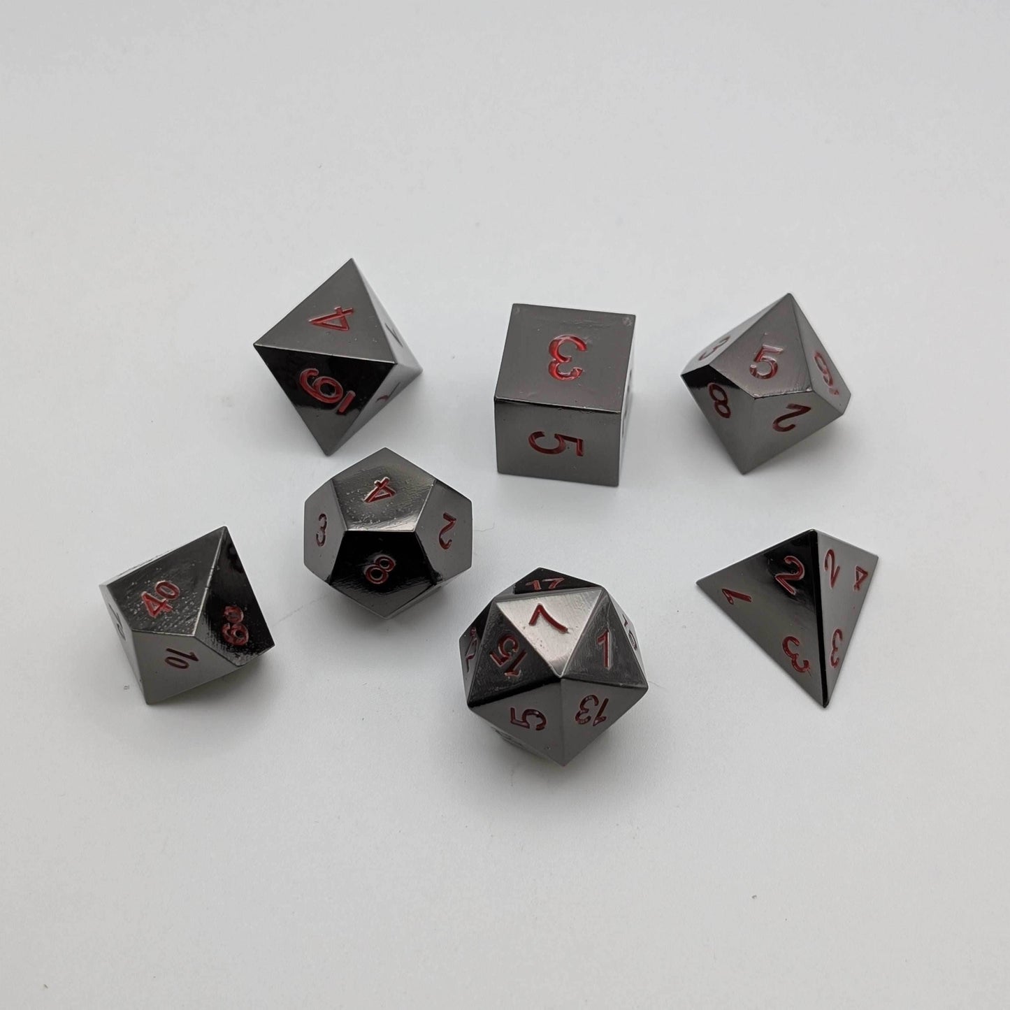 Ancient Passions - 7 Piece DnD Dice Set | Metal RPG Gaming Dice - 