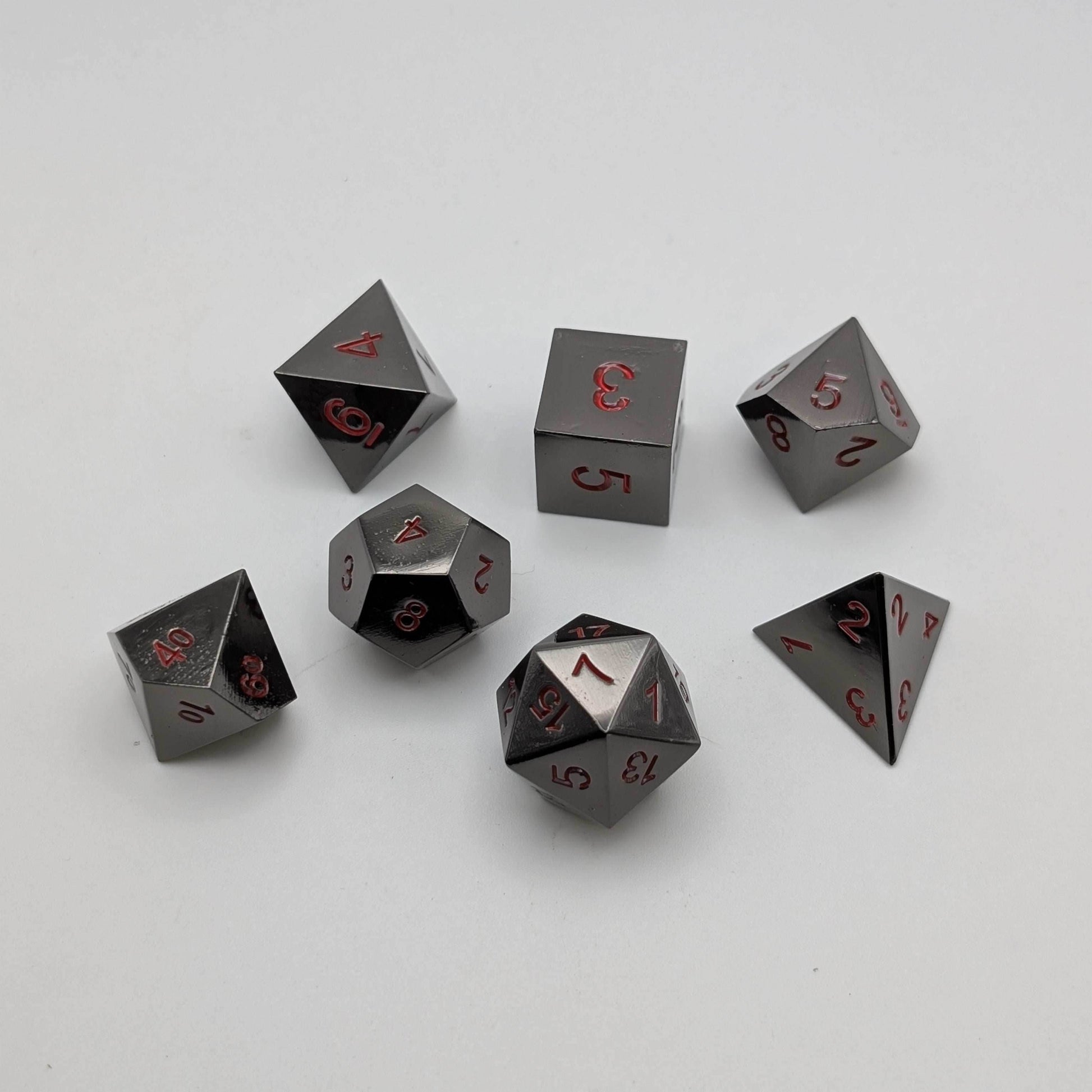 Ancient Passions - 7 Piece DnD Dice Set | Metal RPG Gaming Dice - 