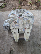 Star Wars: The Legacy Collection - Millennium Falcon from Hasbro - 2008 Collectible (Plastic, Electronics Toy / Collectible, Sci-fi, Pop Culture, Kids' Room, Eclectic, Grey, White, Red)- Missing parts