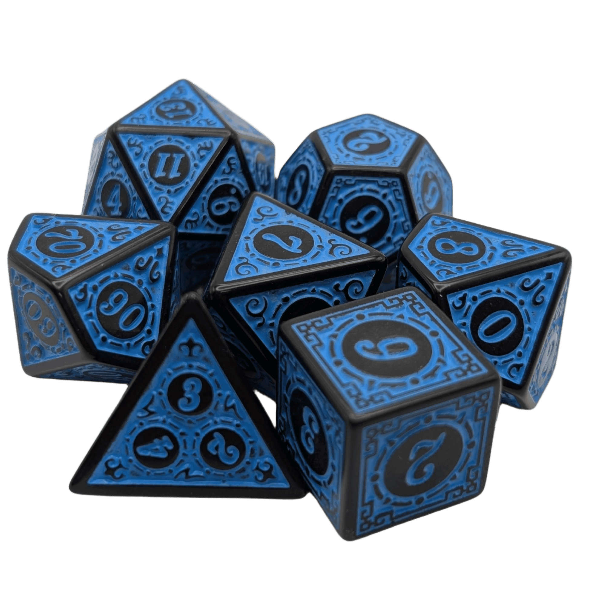 Enchanted Seas - 7 Piece DnD Dice Set | Acrylic RPG Gaming Dice - 
