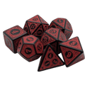 Enchanted Demon - 7 Piece DnD Dice Set | Acrylic RPG Gaming Dice - 