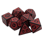Enchanted Demon - 7 Piece DnD Dice Set | Acrylic RPG Gaming Dice - 