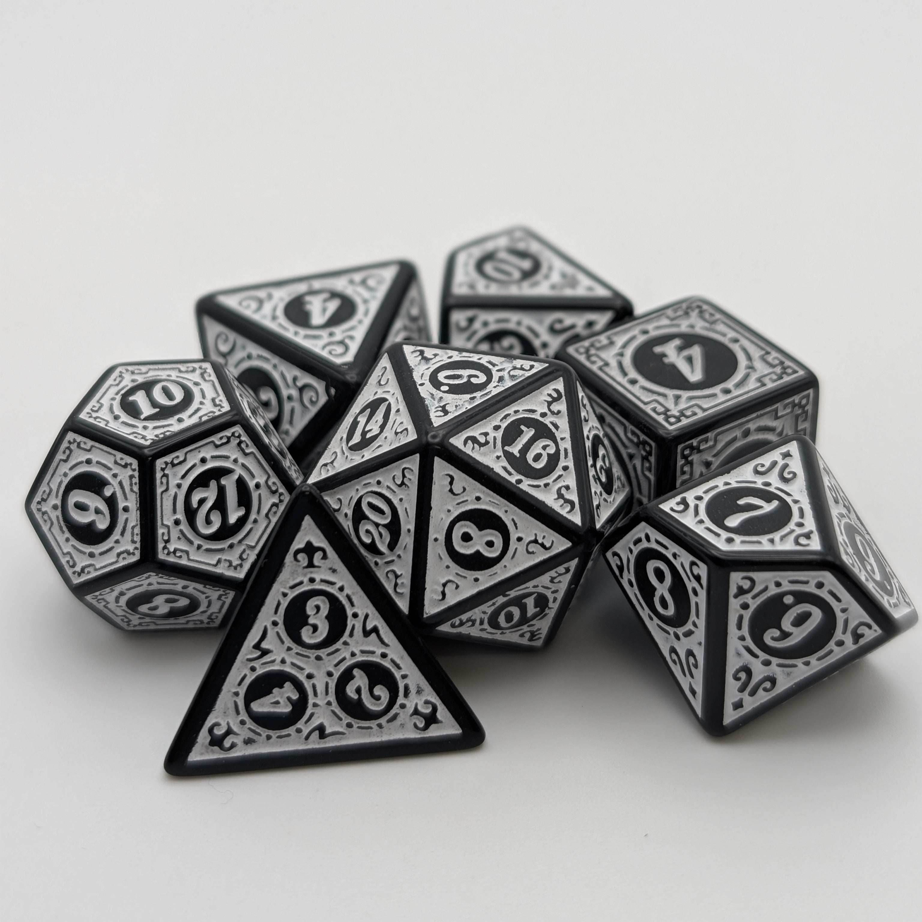 Enchanted Zen - 7 Piece DnD Dice Set | Acrylic RPG Gaming Dice - 