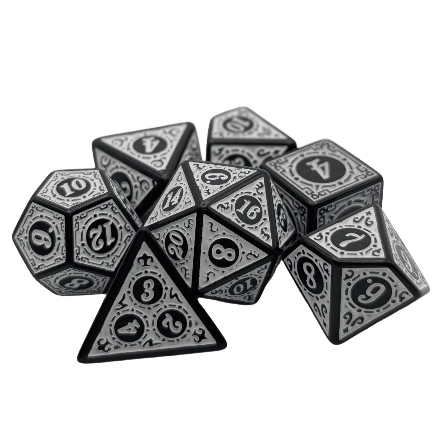 Enchanted Zen - 7 Piece DnD Dice Set | Acrylic RPG Gaming Dice - 