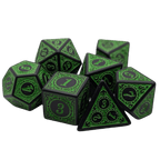 Enchanted Ent - 7 Piece DnD Dice Set | Acrylic RPG Gaming Dice - 