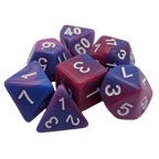 Fantasy Imagination - 7 Piece DnD Dice Set | Acrylic RPG Gaming Dice - 