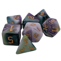 Siberian Iris - 7 Piece DnD Dice Set | Acrylic RPG Gaming Dice - 