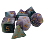 Siberian Iris - 7 Piece DnD Dice Set | Acrylic RPG Gaming Dice - 
