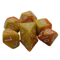 Lemon Orange - 7 Piece DnD Dice Set | Acrylic RPG Gaming Dice - 