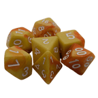 Lemon Orange - 7 Piece DnD Dice Set | Acrylic RPG Gaming Dice - 