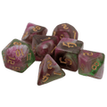 Superbloom - 7 Piece DnD Dice Set | Acrylic RPG Gaming Dice - 