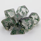 Shinning Stars - 7 Piece DnD Dice Set | Acrylic RPG Gaming Dice - 
