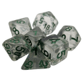 Shinning Stars - 7 Piece DnD Dice Set | Acrylic RPG Gaming Dice - 
