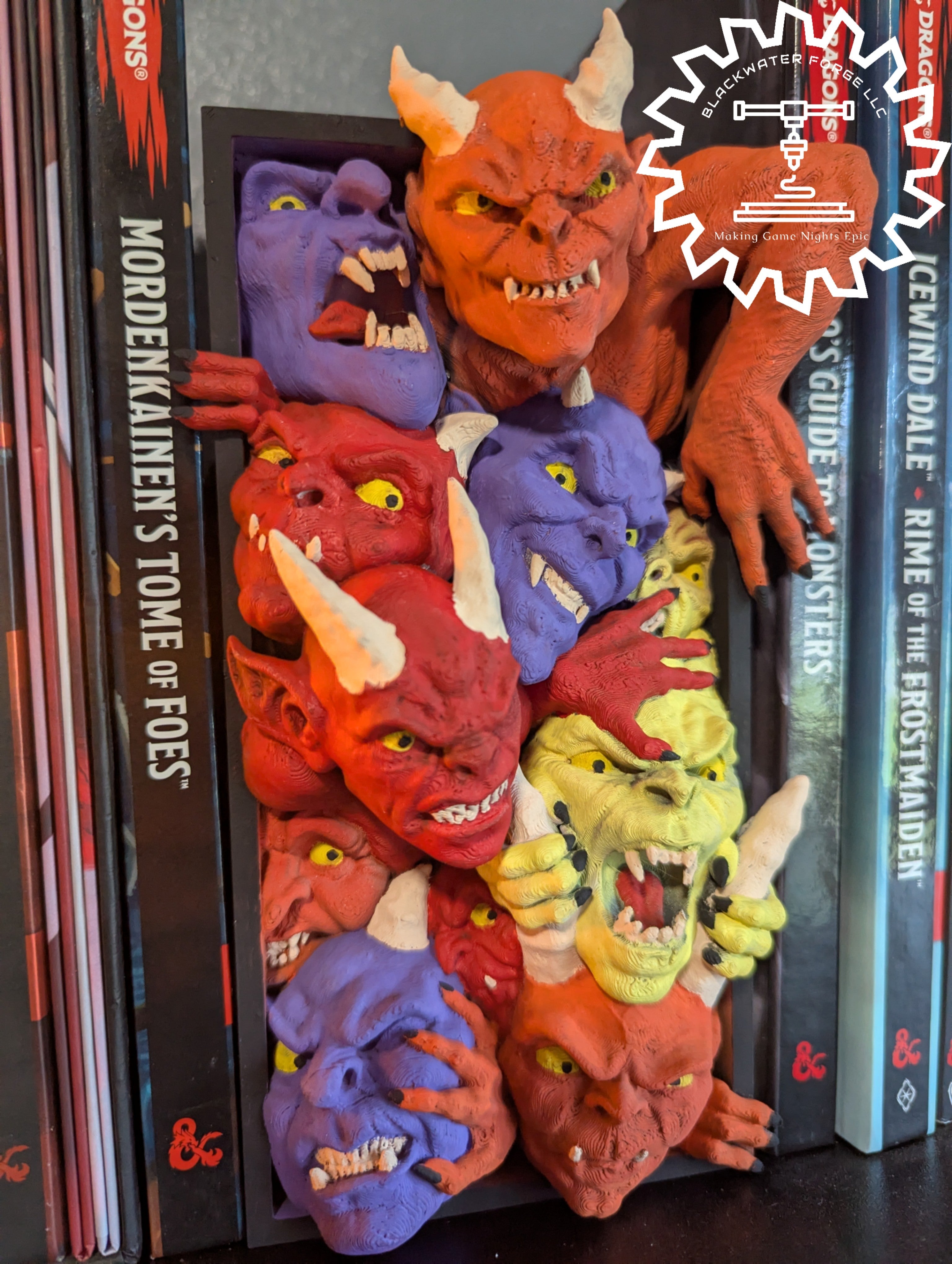Imp Demons 3D Printed Book Nook- Miniatures of Madness- Step Into the Shadows!