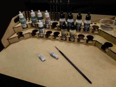 Painting Station - 26mm, For Vallejo and Army Painter Style Dropper Bottles - 