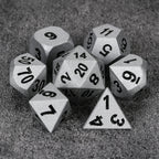 Paladin Bright Silver Metal DND Dice Set