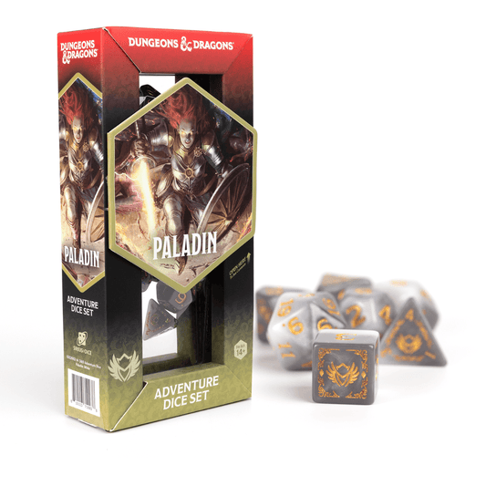 D&D Adventure Dice Set - Paladin Edition | White/Grey 14pc Collection - 