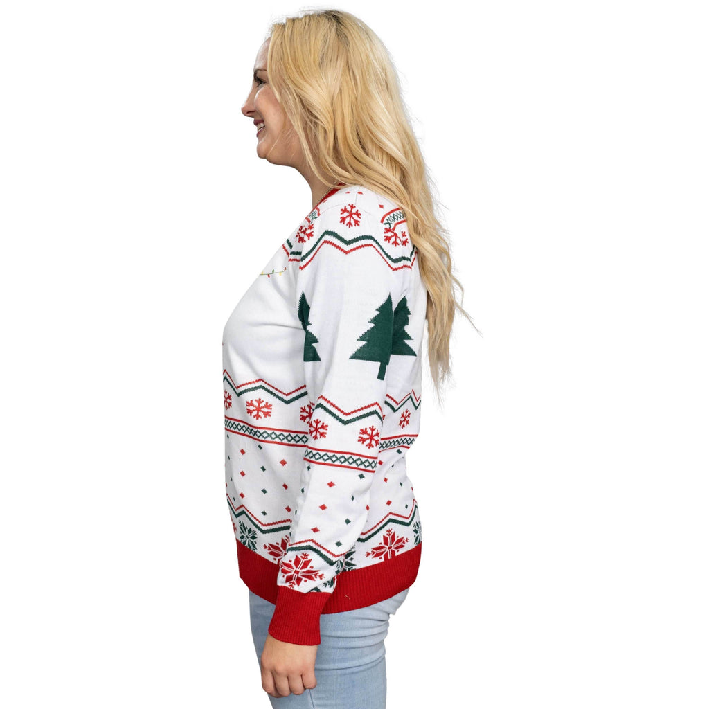 Hanging Lights SpongeBob and Patrick Christmas Sweater - XS