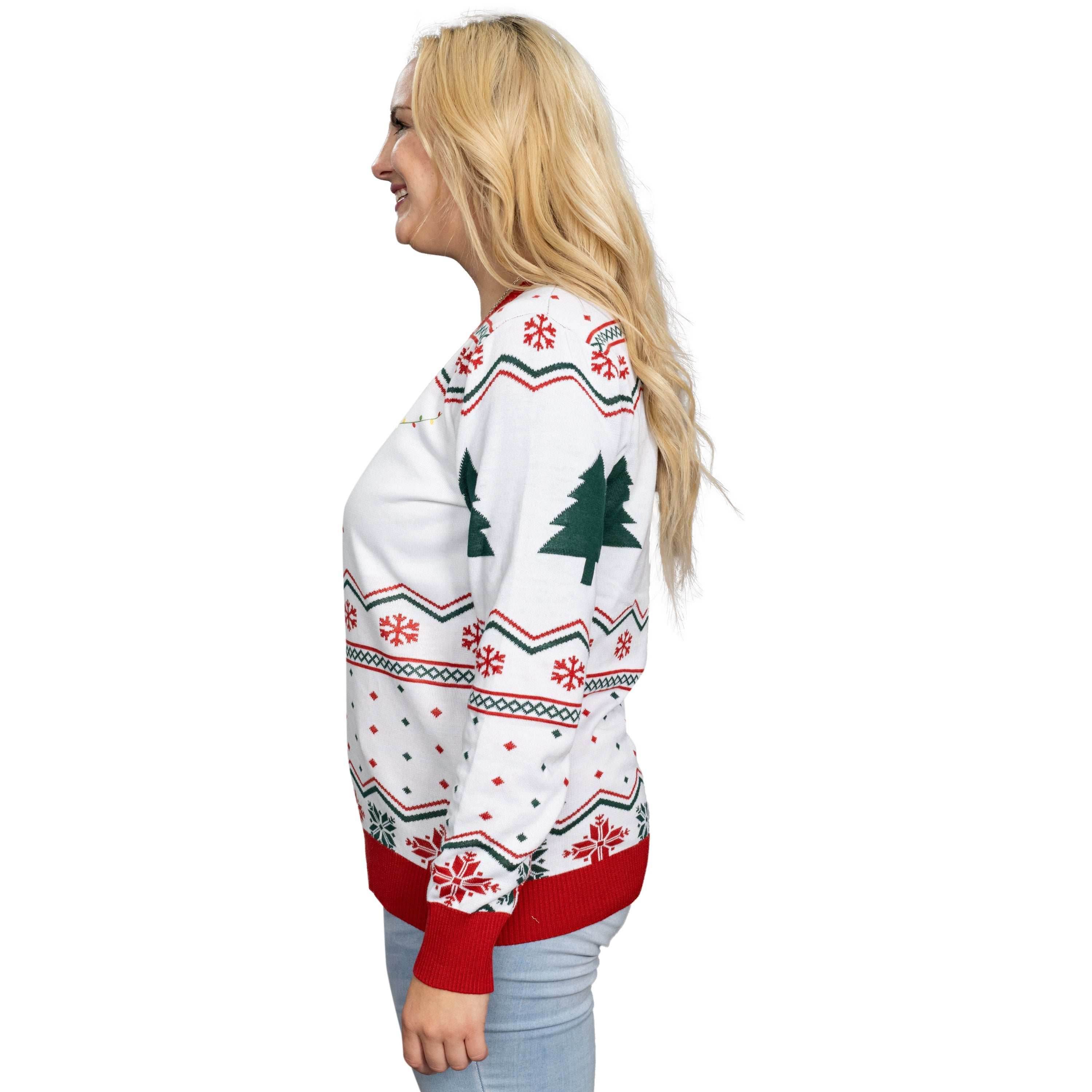 Hanging Lights SpongeBob and Patrick Christmas Sweater - XS