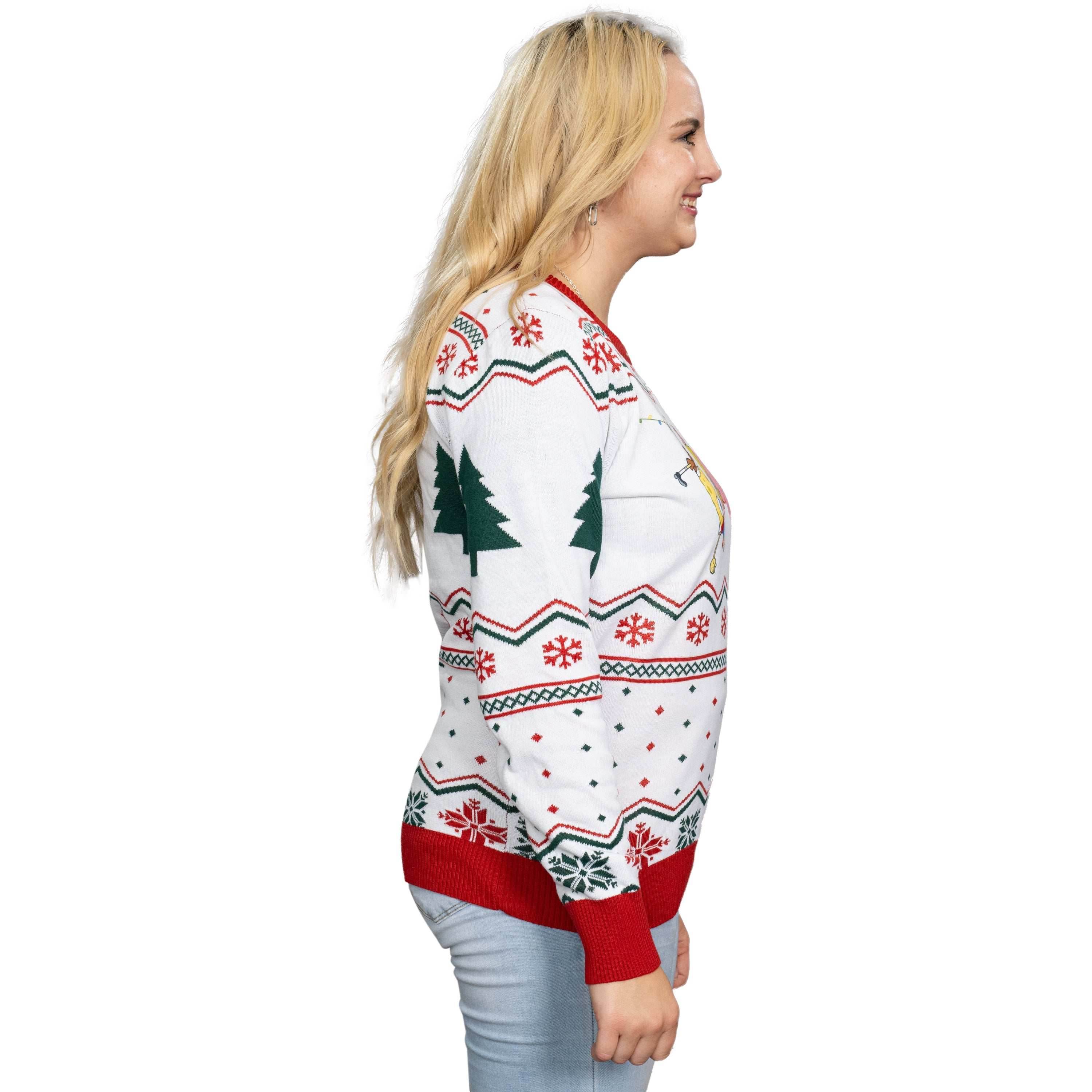 Hanging Lights SpongeBob and Patrick Christmas Sweater - XS