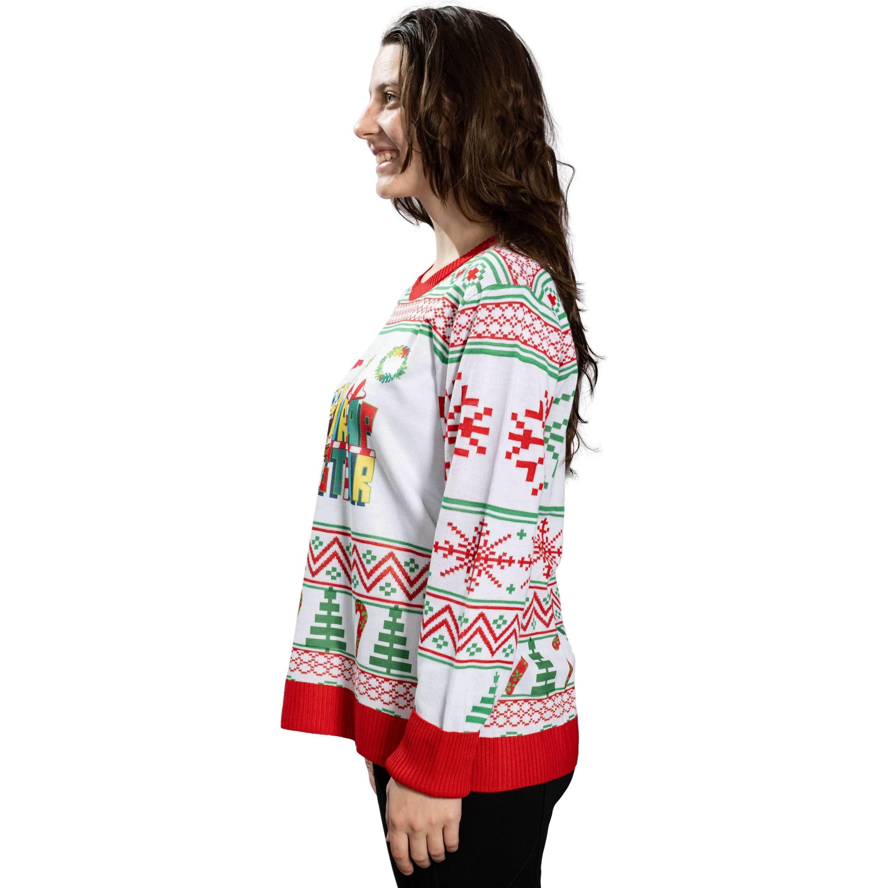 Wrap Star SpongeBob Christmas Sweater - XS