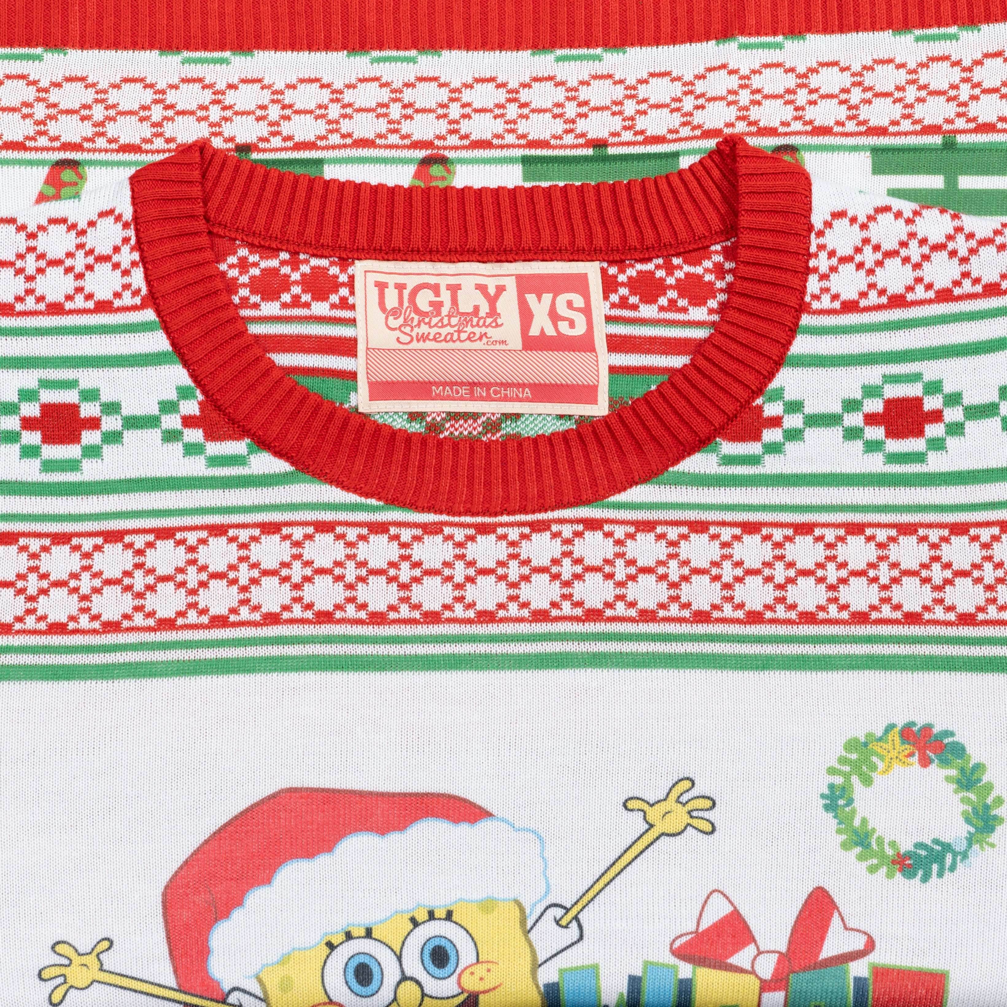 Wrap Star SpongeBob Christmas Sweater - XS