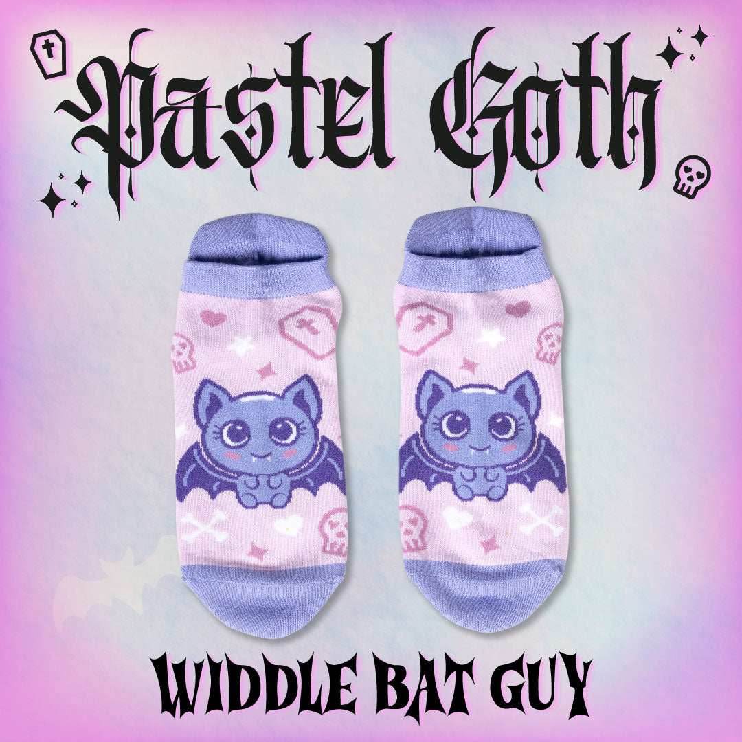 Widdle Bat Guy Ankle Socks - 