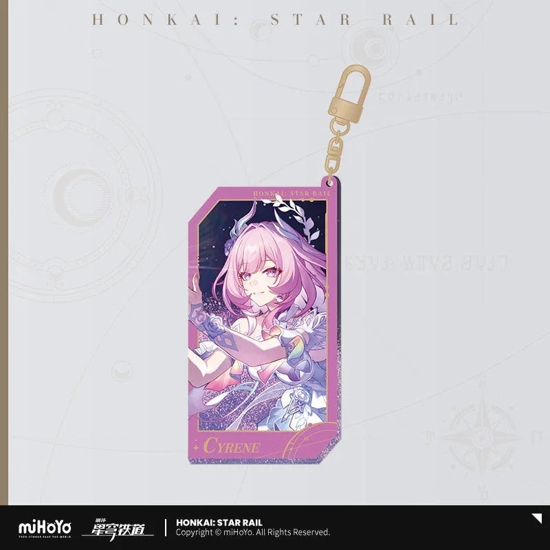 Invitation From The Stellar Series Glitter Quicksand Acrylic Keychain Honkai: Star Rail