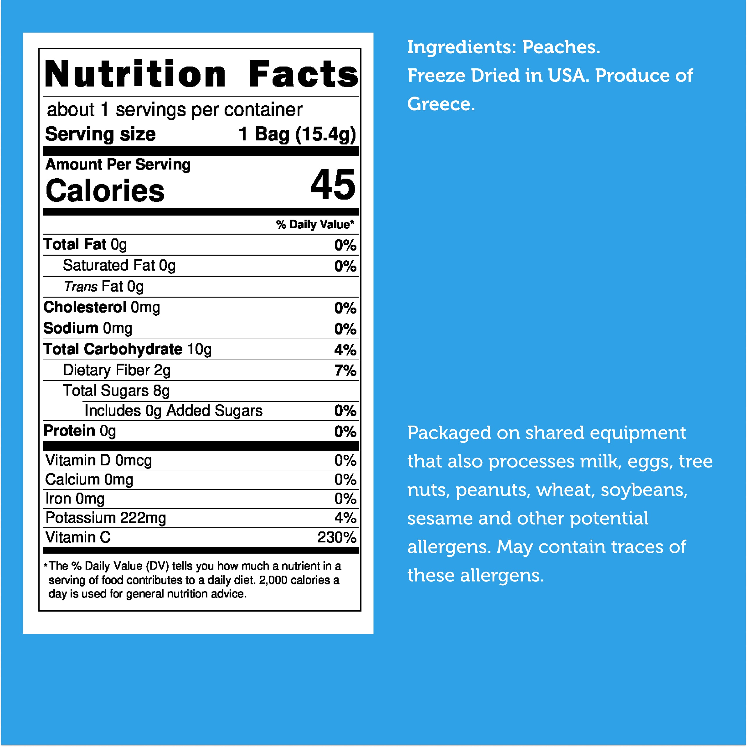 Freeze Dried Peach