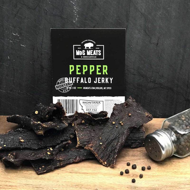 Pepper Buffalo Jerky - 1/4 lb. (4 oz)