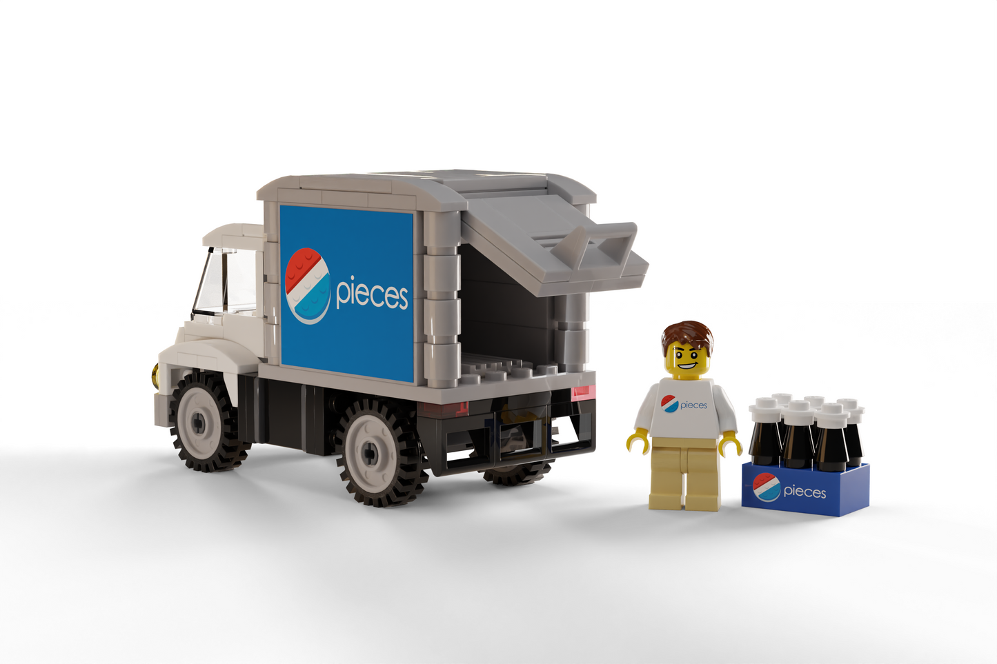 B3 Customs Pieces Soda Delivery Truck with Minifigure