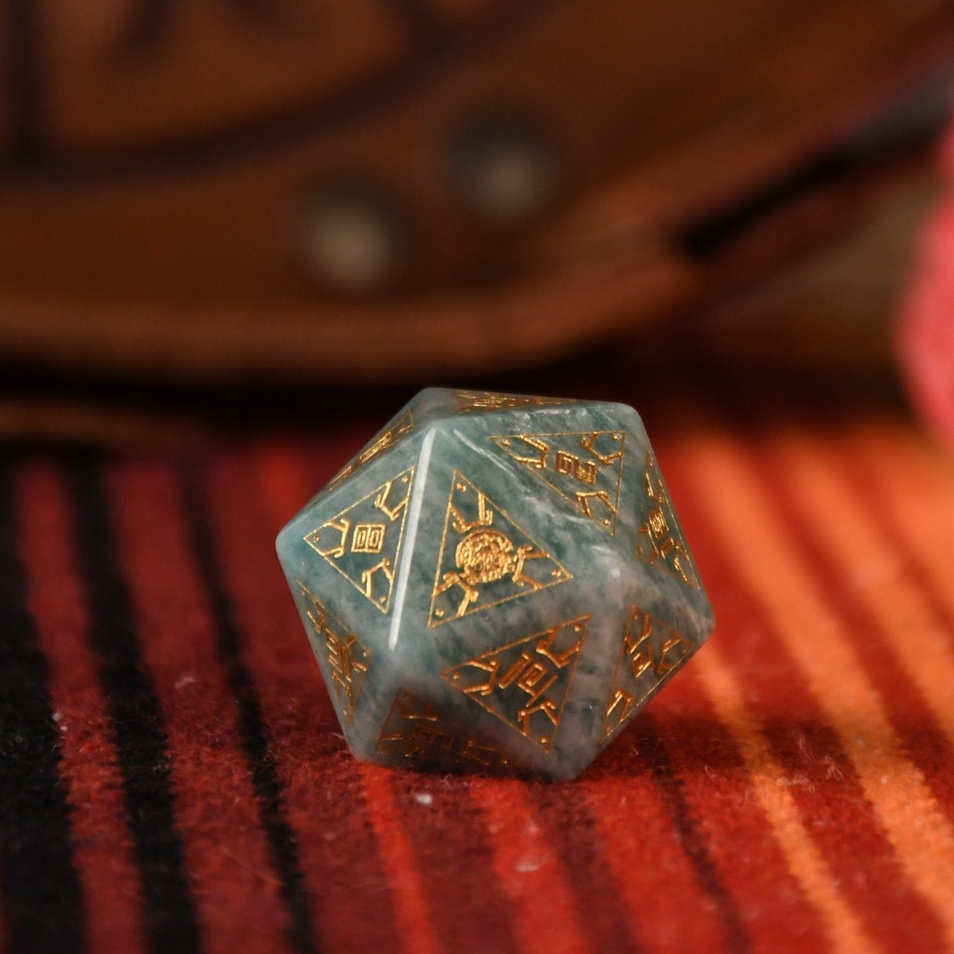 Peruvian Amazonite Stone Dice Set