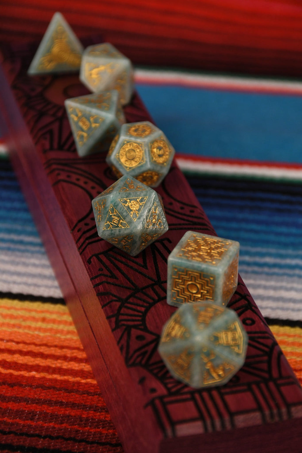 Peruvian Amazonite Stone Dice Set