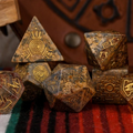 Peruvian Leopard Jasper Stone Dice Set