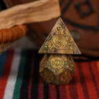Peruvian Leopard Jasper Stone Dice Set