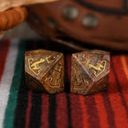 Peruvian Leopard Jasper Stone Dice Set