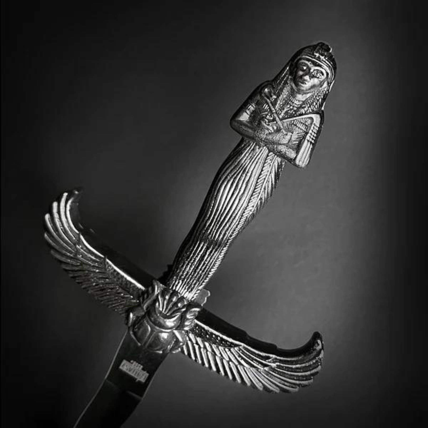 Pharaohs Wing Egyptian Inspired Kris Dagger with Hieroglyphic Scabbard-1