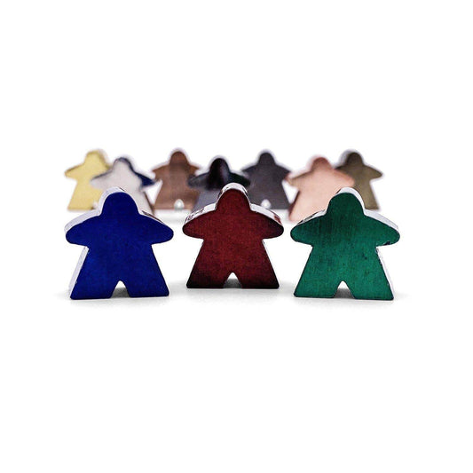 10 Pack of Metal Meeples (Random Colors) - 